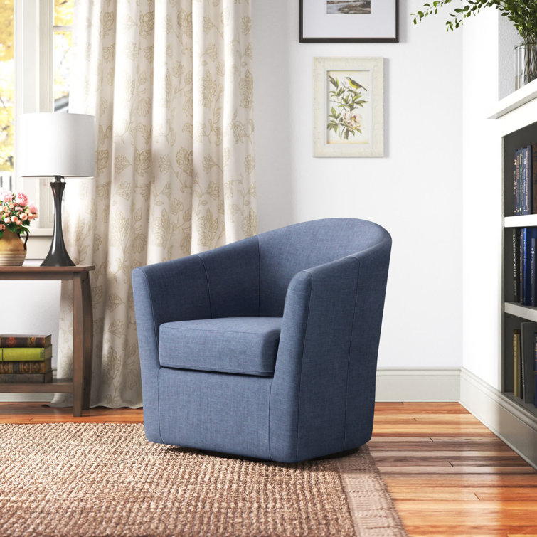 Andover Mills™ Hansell Upholstered Swivel Barrel Chair & Reviews